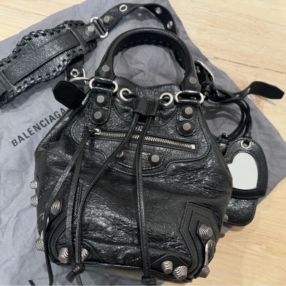 Balenciaga Black Mini Bag with Silver Accents
